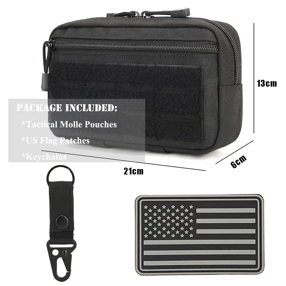 Compact EDC Molle Tactical Waist Pack Utility Pouch Belt Bag Medical Phone Case Outdoor Hunting Accessories