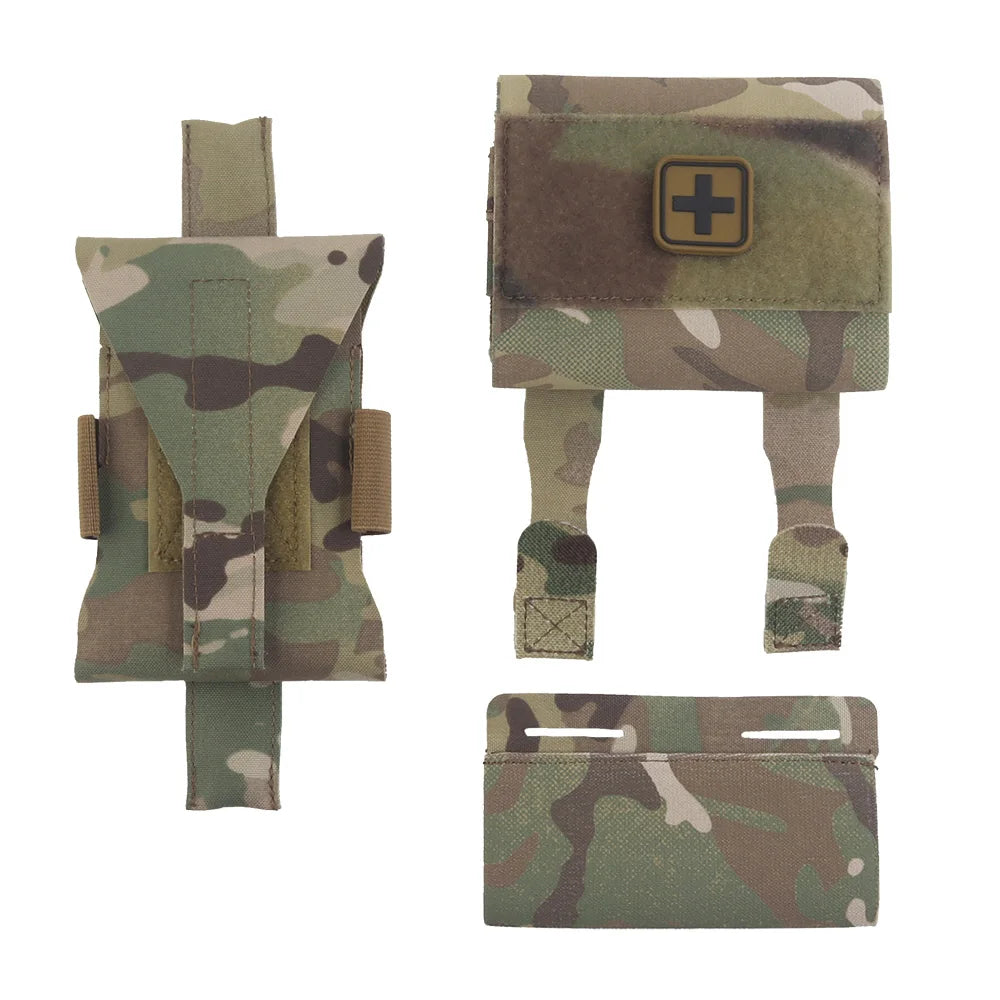 OPHIDIANTAC Small Molle Medical Kit With Reflective Insert Quick Release First Aid Pack Split Design