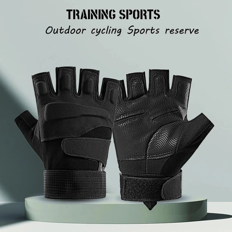 Hot Sale Outdoor Tactical Gloves Sport Gloves Half Finger Men Women Combat Shooting Hunting Fitness Fingerless Gloves