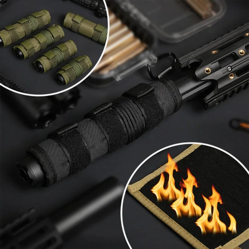 9 Inch Suppressor Cover 4 5 6 7 9 Inch Heat Resistant Burn Proof Microfiber Tactical Suppressor Wrap for Hunting Shooting Rifle