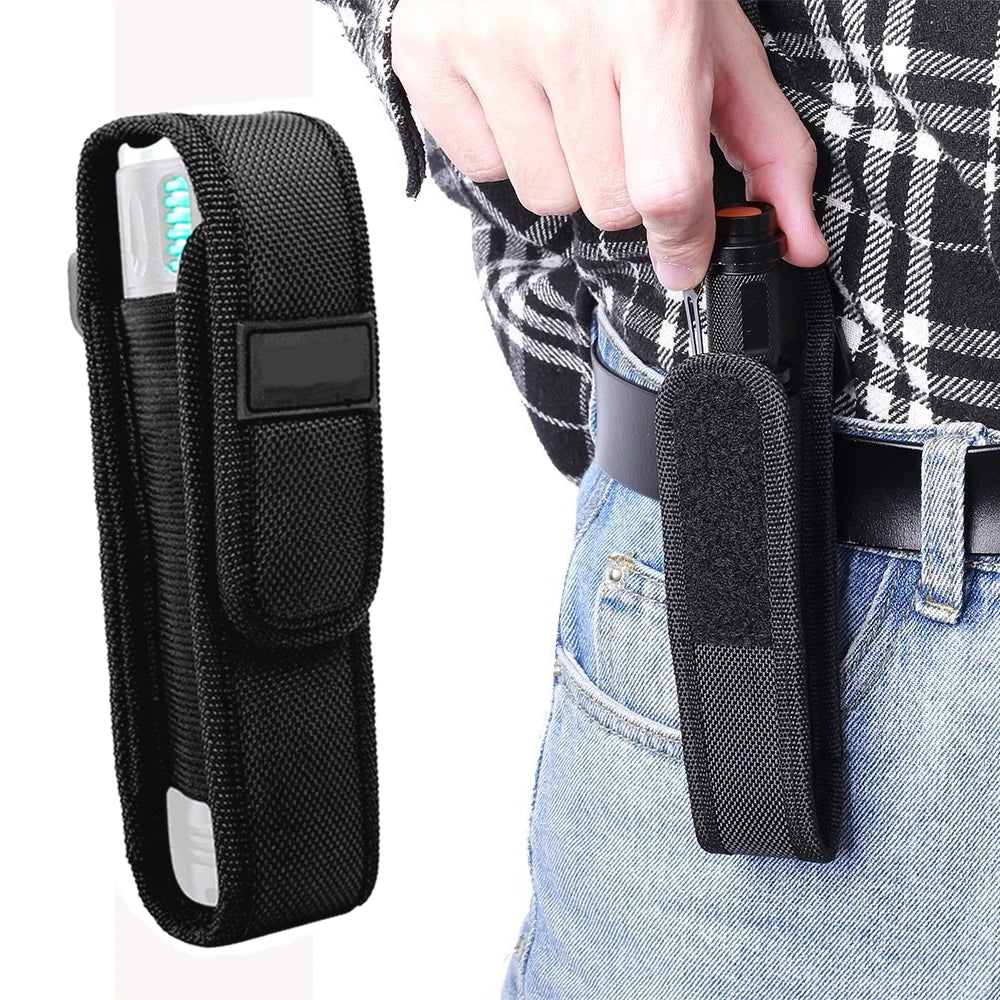 Tactical Flashlight Case TZ20 Molle Belt Flashlight Cover EDC Torch Pouch with Belt Clip Multitool Holder Hand Lamp Holster