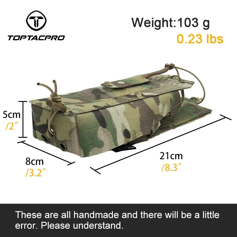 TOPTACPRO Tactical Radio Pouch For Walkie Talkie MOLLE MBITR PRC148 152 Radio Holster Tool Pouch 8533