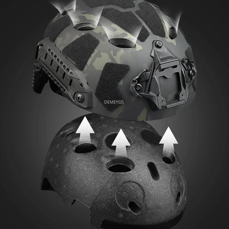 Tactical Fast Helmet Airsoft CS Game Helmets Outdoor Sports Hunting Shooting Paintball Head Protective Gear