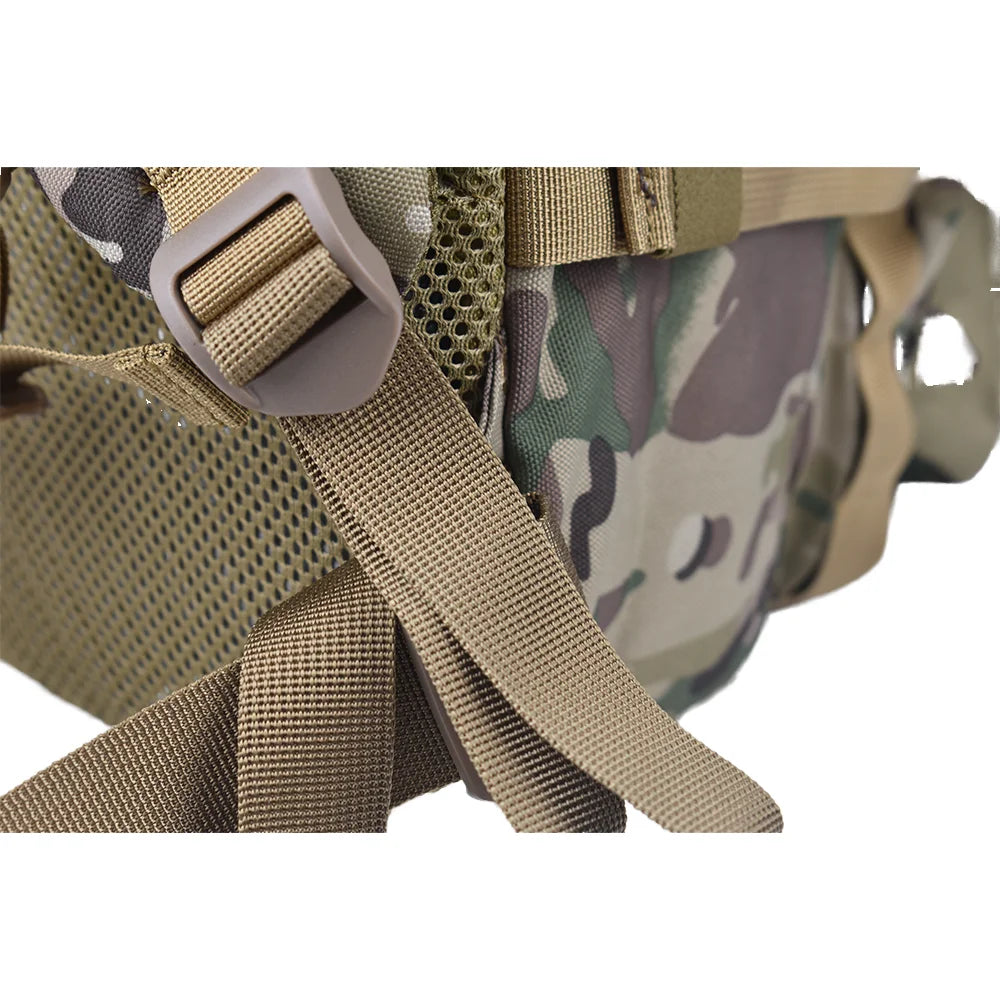 Custom Logo Tactical Backpack Polyester Laser Cut Molle Backpack High Density Bag Camouflage Fashion