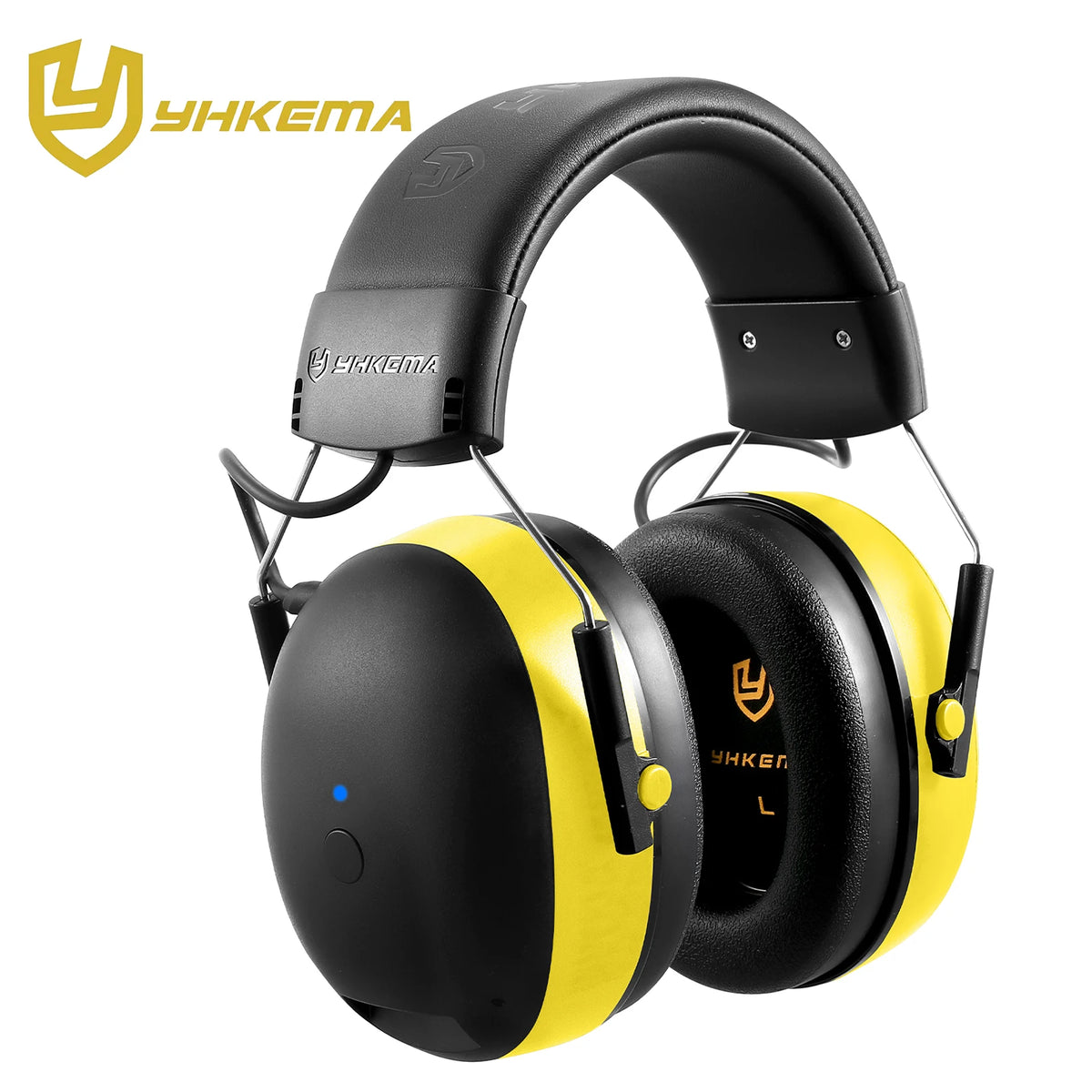 YAKEMA Hearing Protection Headphones with Bluetooth Rechargeable Noise Reduction Safety Ear Muffs Wireless Hearing Protector