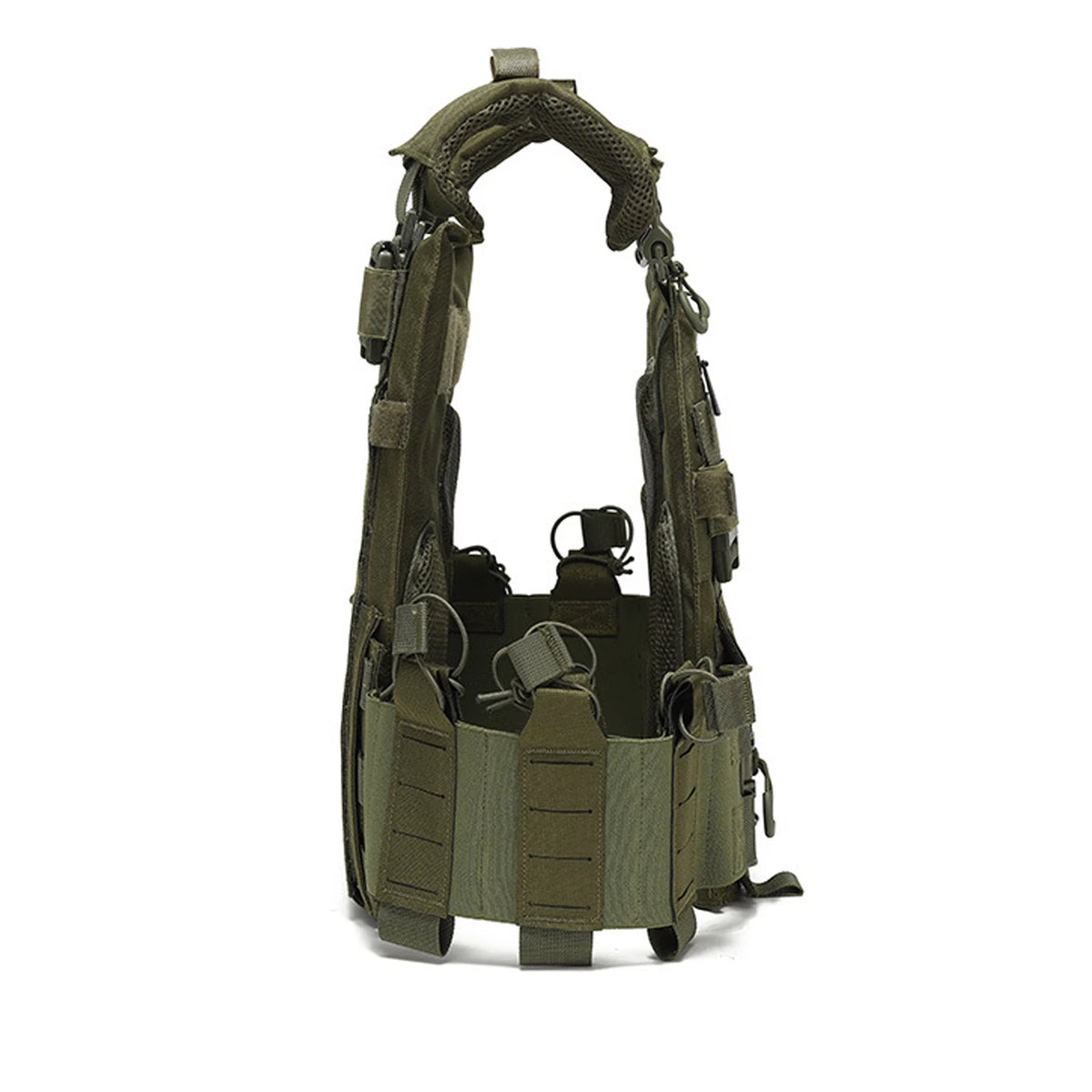 Laser cutting quick detachable adjustable hunting vest+2.0L soft water bag with straw bite nozzle suitable for outdoor sports