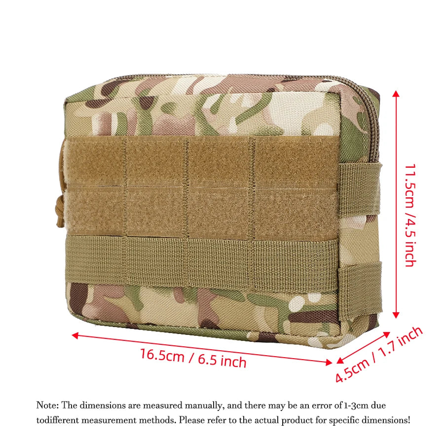 Metal buckle suspension system outdoor EDC tool kit accessory kit Molle waist bag can be hung on top of hunting vest backpack