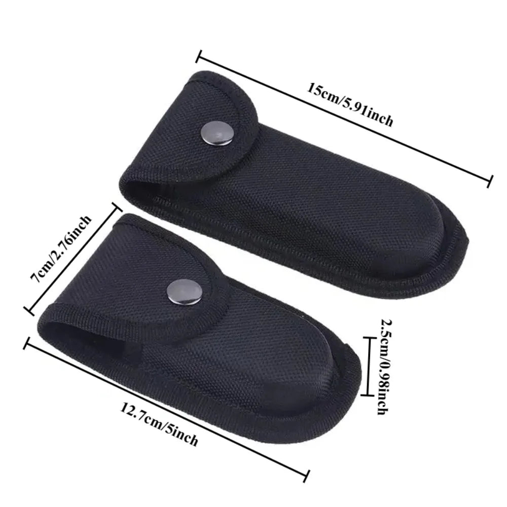 1PC Black Storage Bag with Nylon Belt Loop Pockets – Portable Storage and Torch Holder Waist Bag