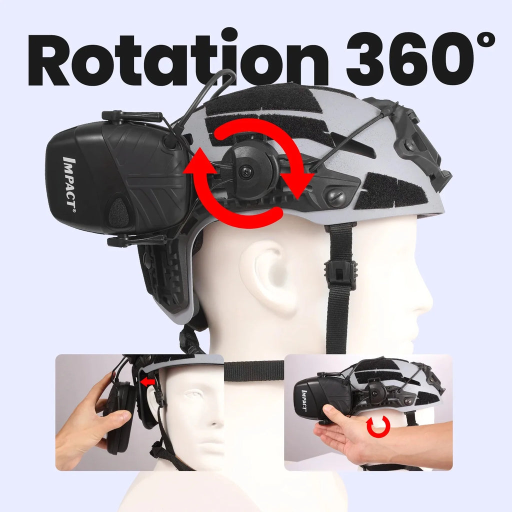 Electronic Shooting Headset Active Electronic Earmuff Ear Protect Noise Reduction Helmet Mounted Version Tactical Headphones