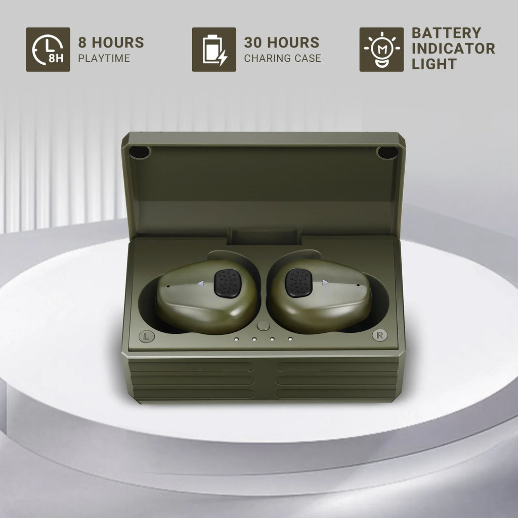 2024 YHKEMA Bluetooth 5.3 Electronic Shooting Earbuds Headphones Tactical Headphones Noise-Cancelling  Hearing Protection