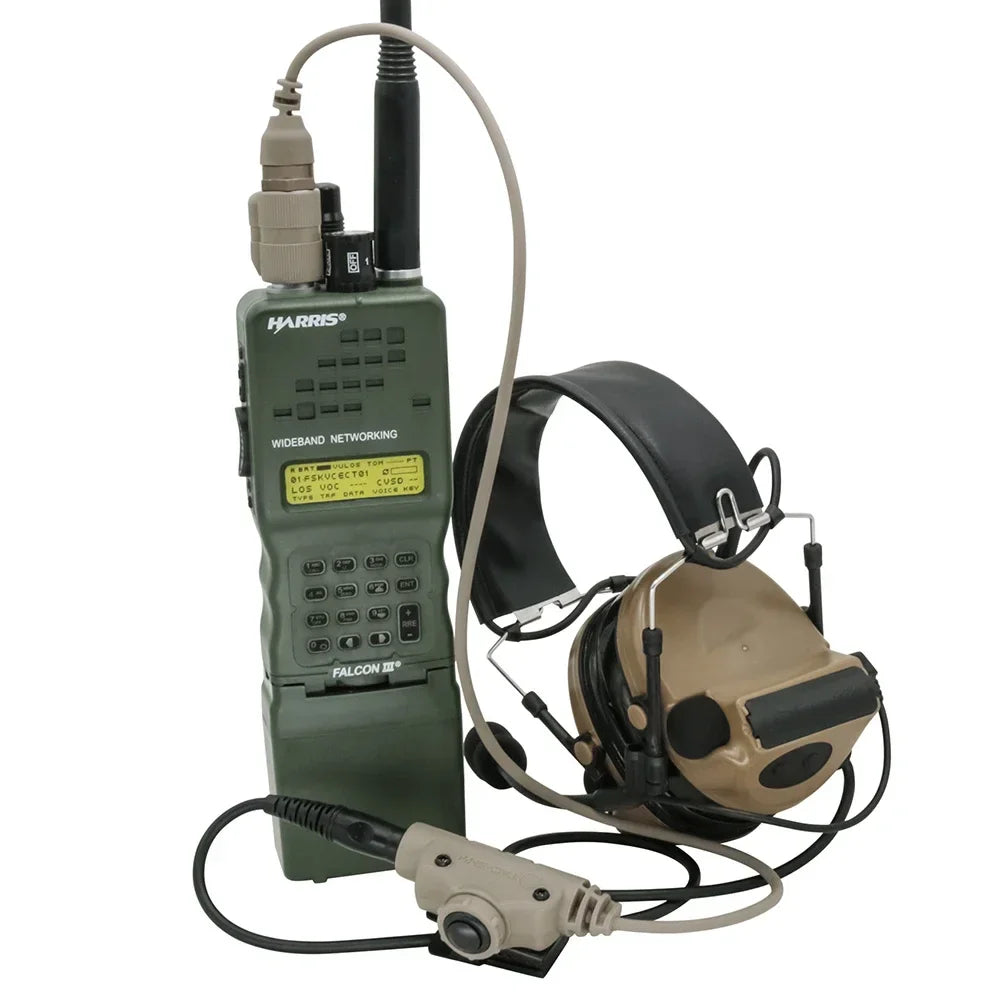 TS TAC-SKY Tactical Airsoft Sports Headset PTT Adapter 6 Pin V2 U94 PTT Compatible with AN/PRC 148 152 163 Walkie Talkie Mode