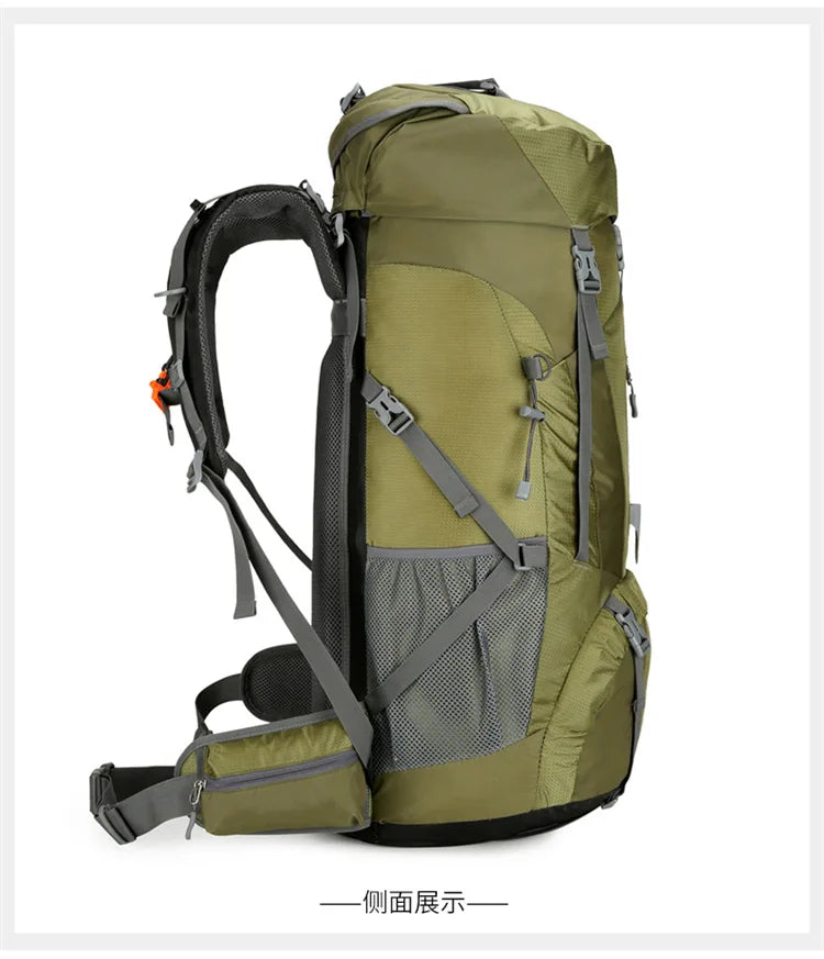 70+5L Hiking Backpack Men Women Large Capacity Outdoor Camping Rucksack Waterproof Travel Bag Mountaineering Trekking Bag