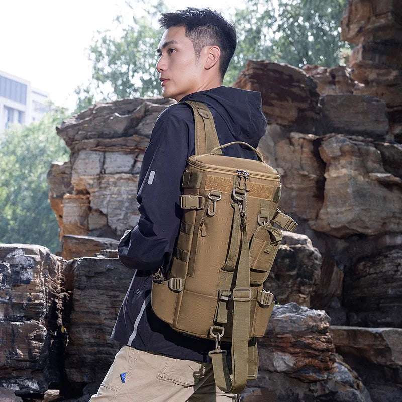 Hot Tactical Backpack Large Capacity Waterproof Hiking Rucksack Multifunctional CampingMountaineering Fishing Lure Bag Outdoor