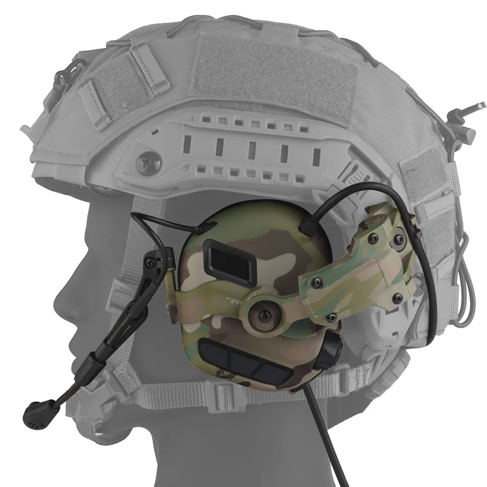 7th Gen Active Headset M32 MOD4/SE Style Shooting Earmuffs CS Tactical Noise Reduction Headset with Helmet OPS ARC Rail Adapter