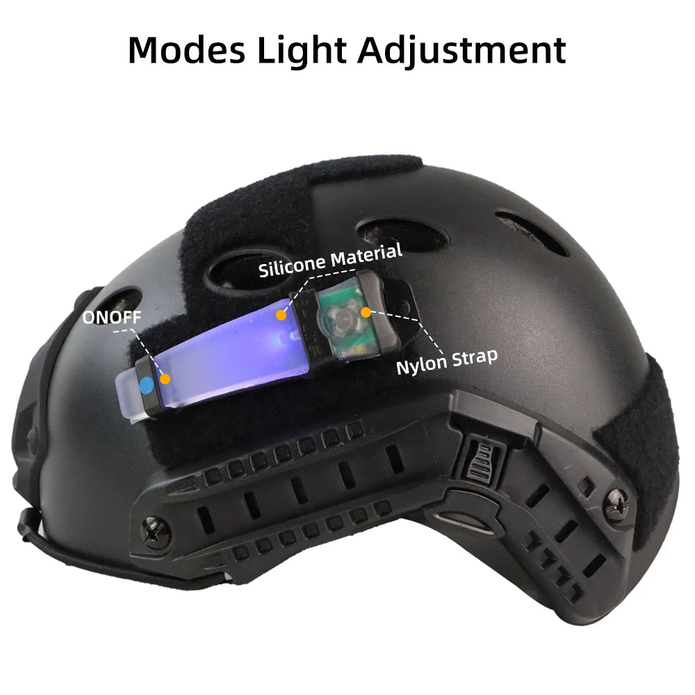 BOOIU Tactical Helmet Light Identification Marker Lamp Safety Flash Survival Signal Light Hunting Hiking Helmet Accessories