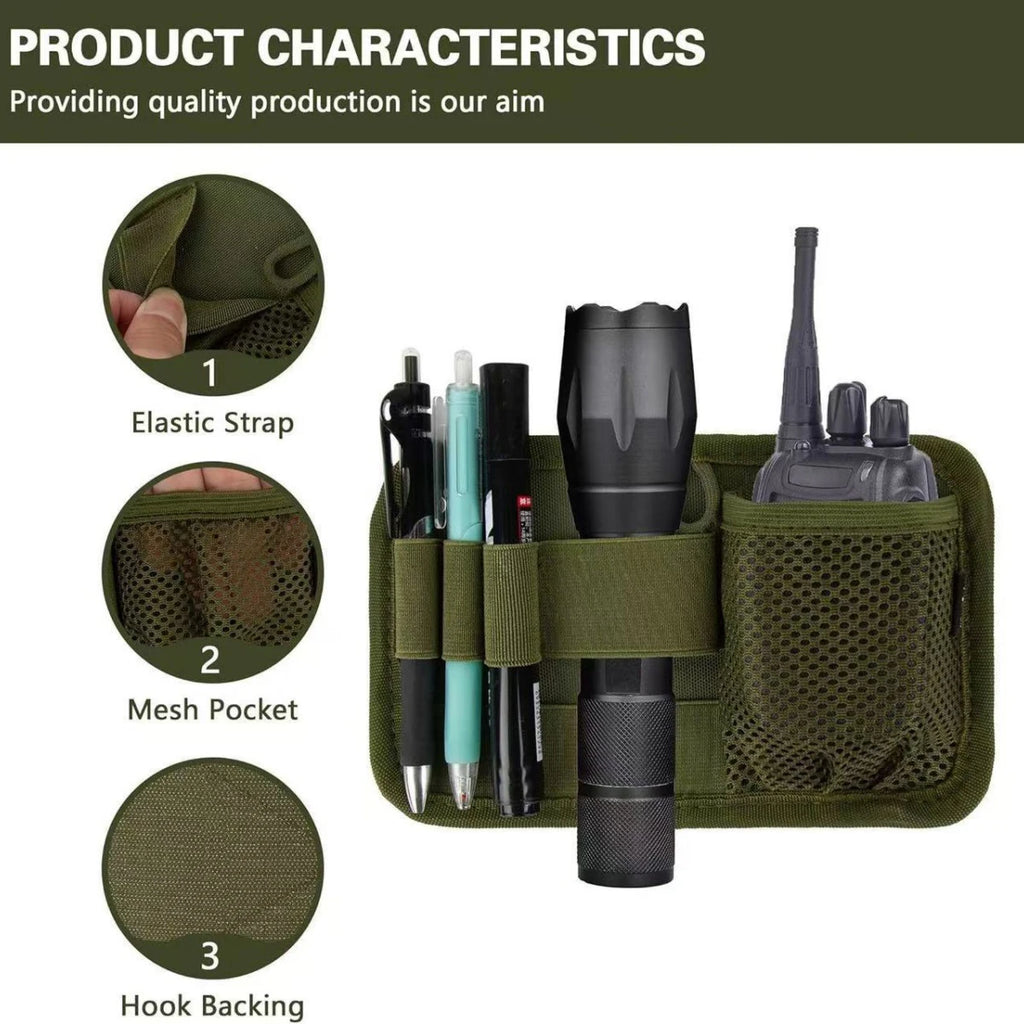 Tactical Adhesive Board Modular Hook Loop Panel EDC Divided Mesh Bag Magic Hook Backboard Adhesive Backpack Hunting Equipment