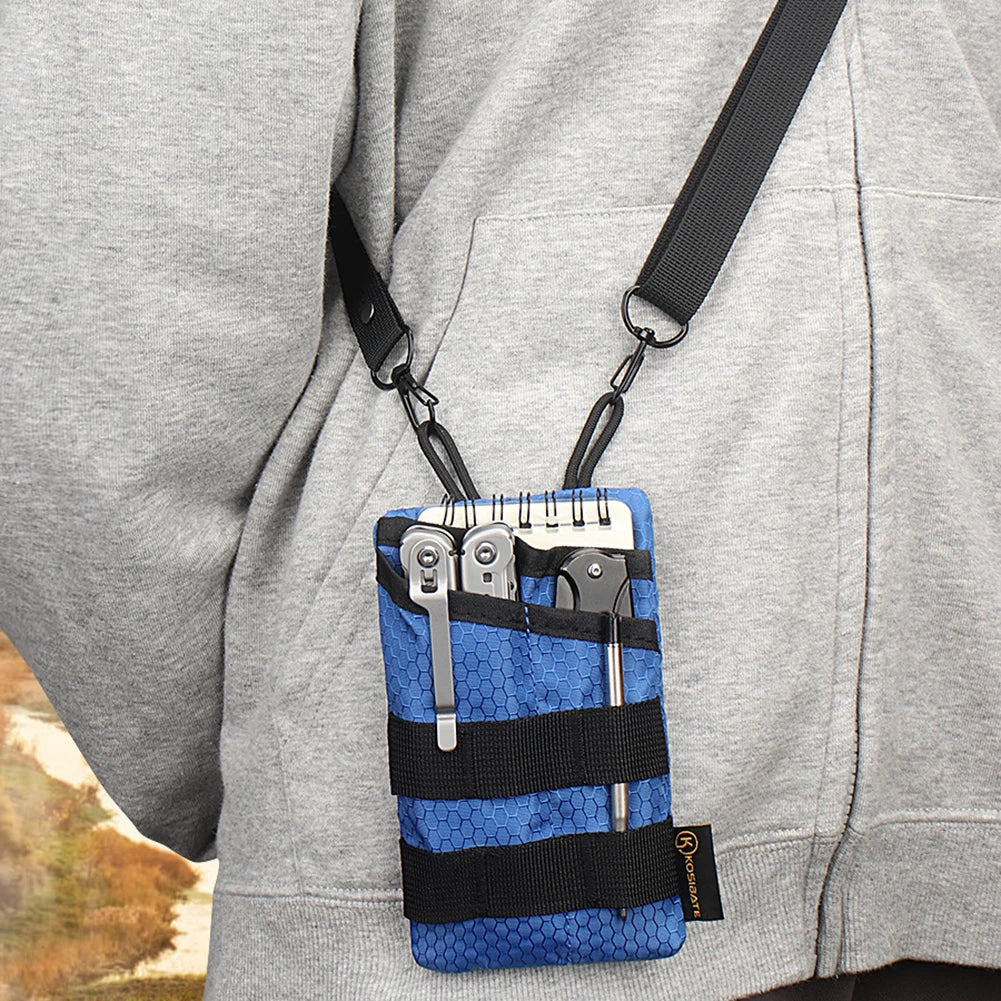 Portable EDC Tool Bag Oxford Lightweight Mini EDC Pouch Sundries Bag Foldable Wear Resistant Organizer for Camping Hiking Sports