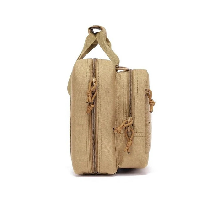 Multi functional handbag with multiple layers of pockets, durable and reinforced fabric