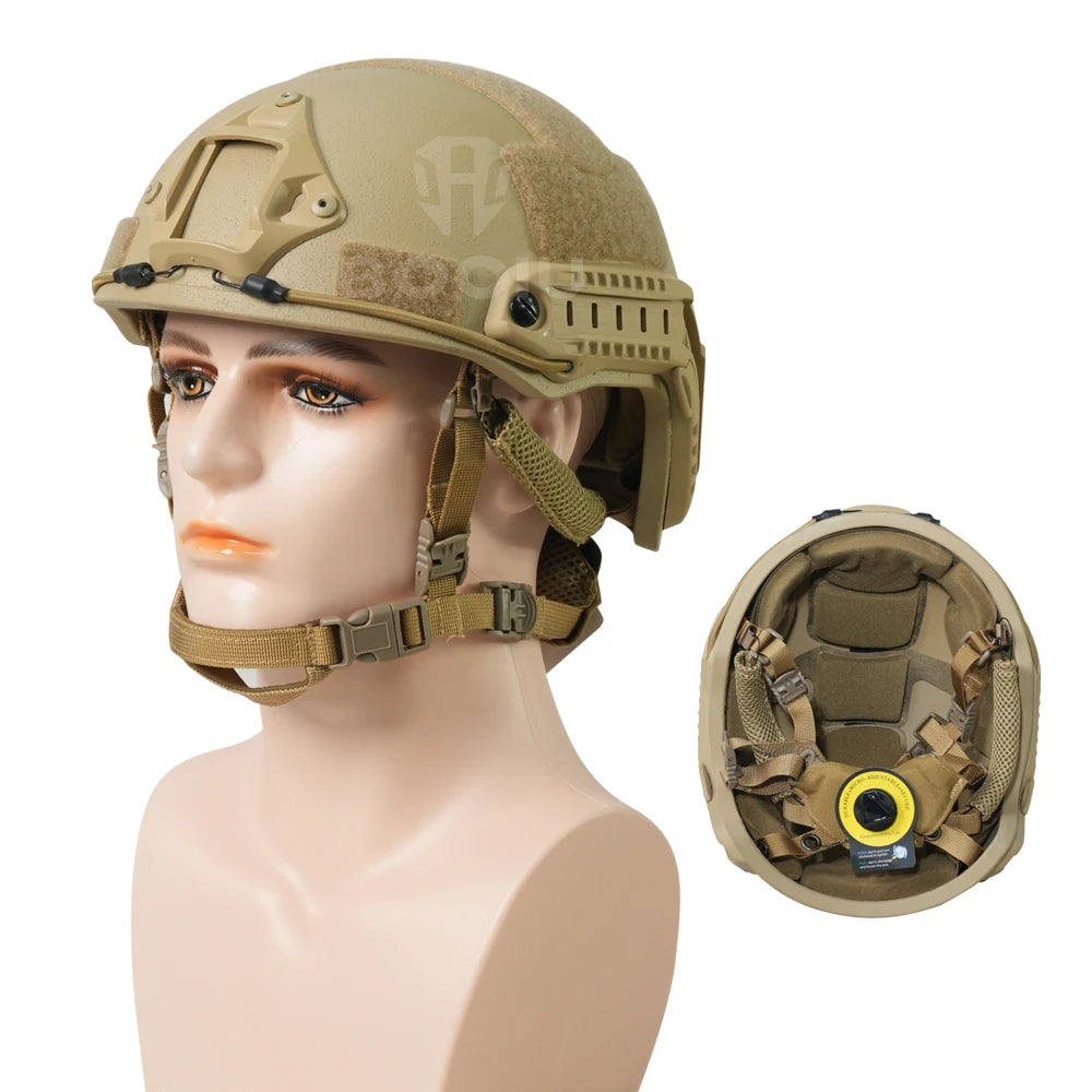BOOIU Tactical Helmet FAST  Protective  Helmet With Wendy Suspension Waterproof Lightweight Helmet