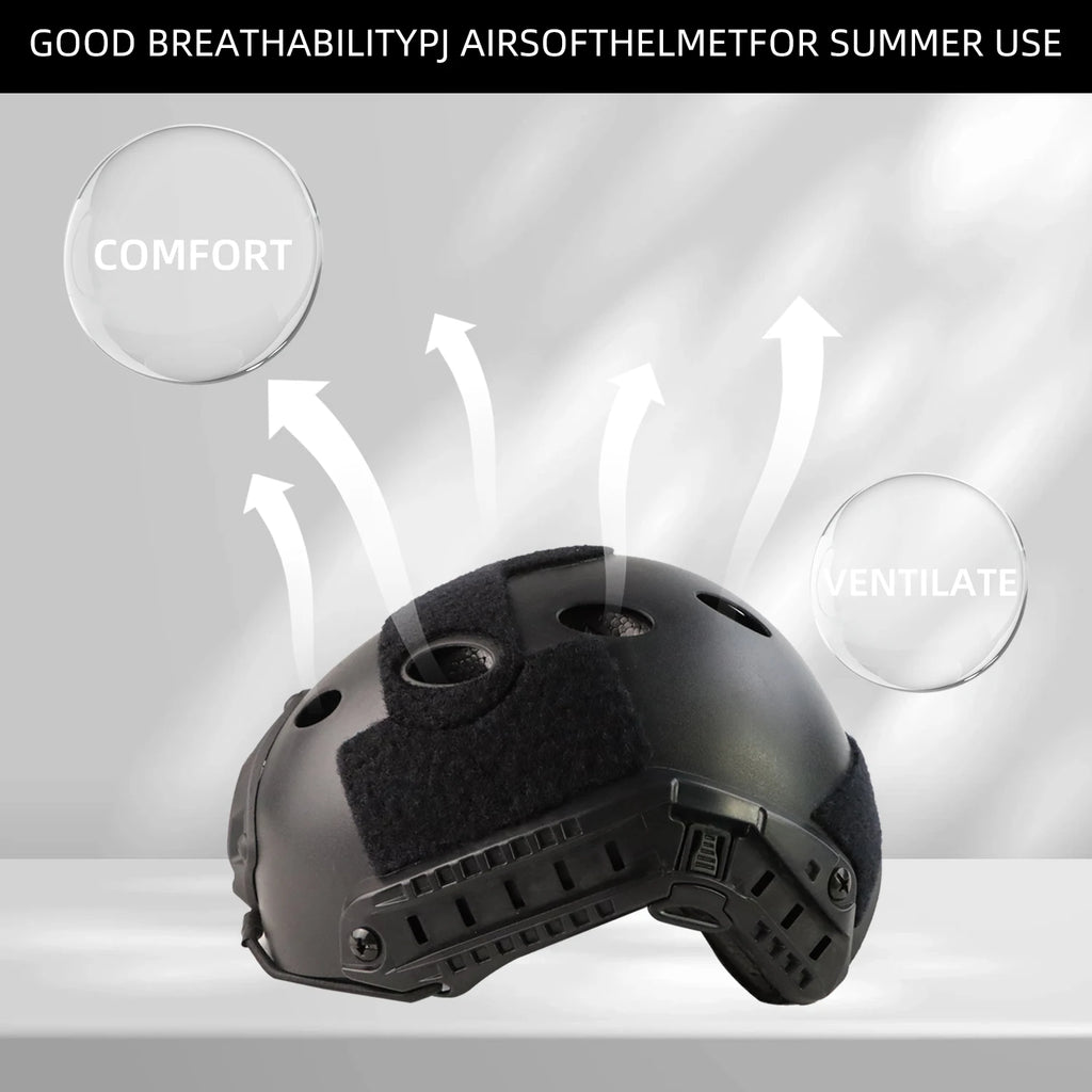 Airsoft Fast Helmet PJ Tactical Helmets CS Riding Shooting Helmet for Outdoor Sports Paintball Games Military Protective Gear