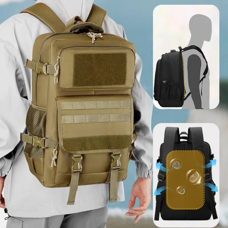 40L Large Capacity Waterproof Tactical Backpack - Multi-functional Durable Outdoor Travel Hiking Hunting Shoulder Bag