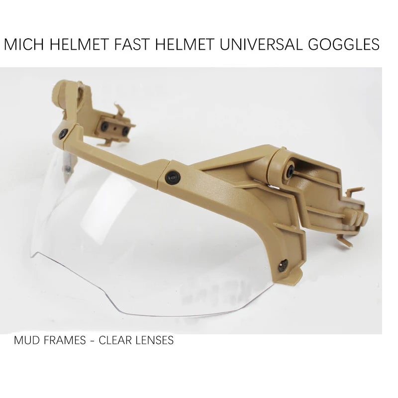 Adjustable Tactical Helmet Flip Goggles Airsoft Paintball FAST Helmet Windproof Anti Fog CS Wargame Protection Goggles