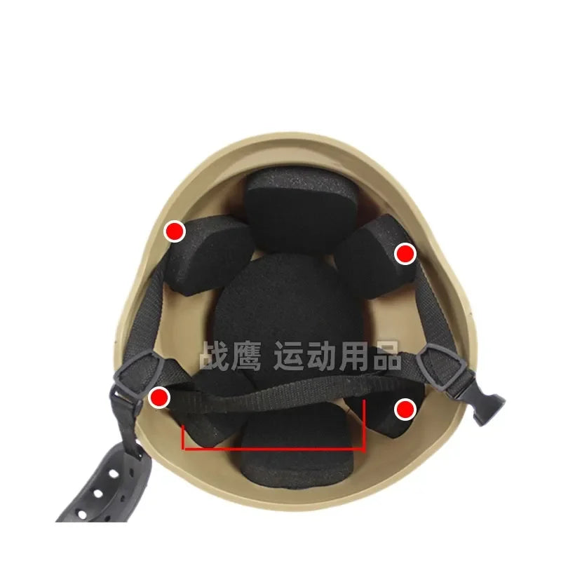 Ultra-Light Tactical Helmet for Sports and Training Compatible with M88 Helmet Improved Stability Shock Absorption Sponge Pad