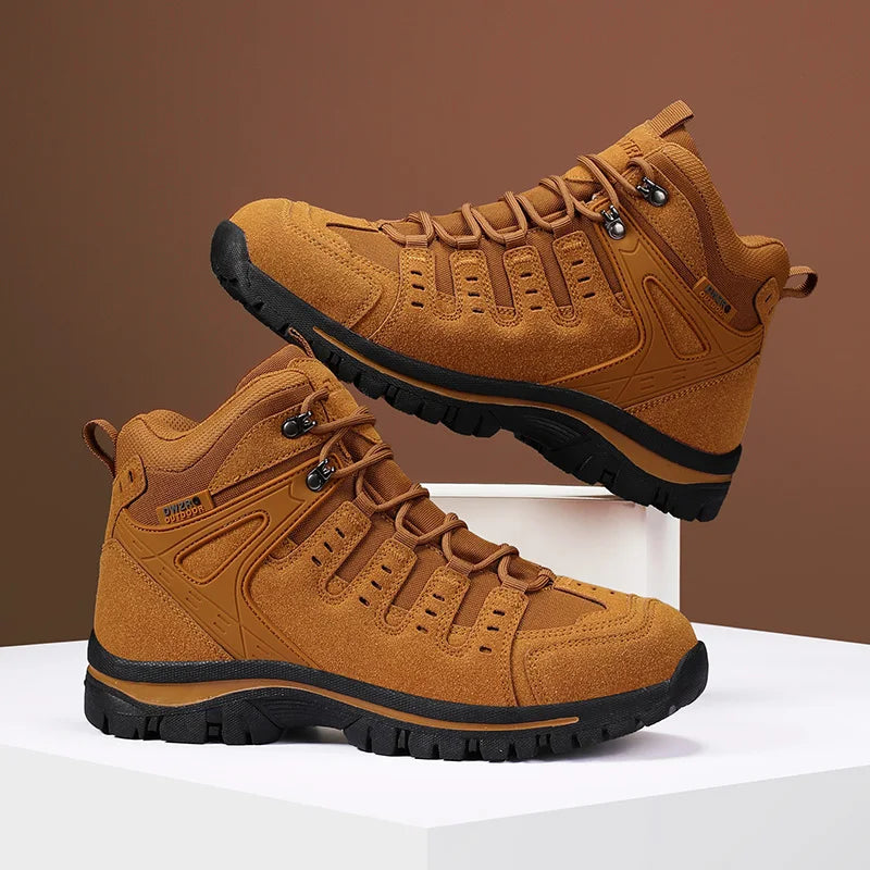 New Fashion Brand Male Motorcycle Boots Comfortable Ankle Boots for Men Leisure Walking Shoes Personality Botas Treking Footwear