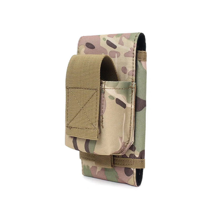 Outdoor Tactical Cell Phone Pouch Cigarette Pouch Holder Waist Pack EDC Cigarette Box Hiking Travel Hunting Accessories