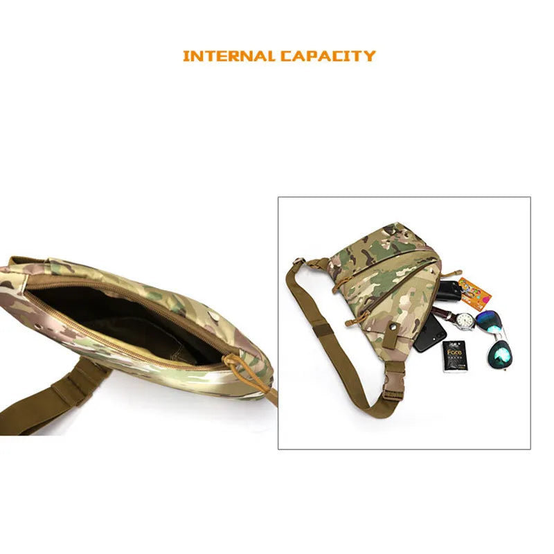 Multifunctional Tactical Concealed Storage Gun Bag, Left  Right Holster, Nylon Shoulder Bag, Anti-theft Bag, Chest Bag, Hunting