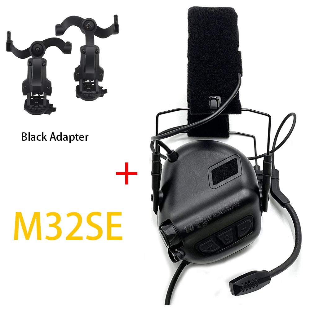 EARMOR Tactical Electronic Shooting Earmuff Multi-Angle Rotation Helmet Rail Adapter for Hunting Anti-noise