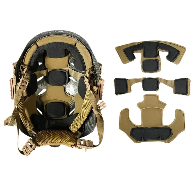 Tactical Helmet with EVA Lined Memory Foam Padding Compatible with FAST MICH Third and Fourth Generation Helmets for Sports