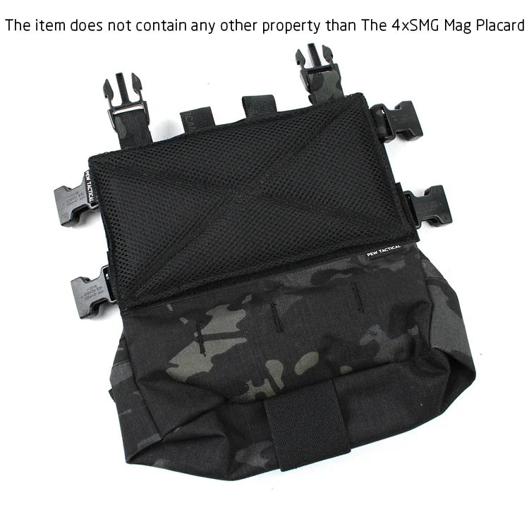 PEW TACTICAL QUAD SMG Mag Placard  Mag Pouch LV119 MK3 MK4 JPC2.0 Tactical Vest Chest Rig Airsoft Pouch MG