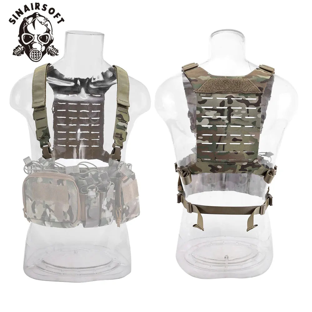 Tactical D3 SS MK Chest Rig Hunting Airsoft Molle Vest Chest Rig Strap Universal Vest Back Panel Equipment Accessories