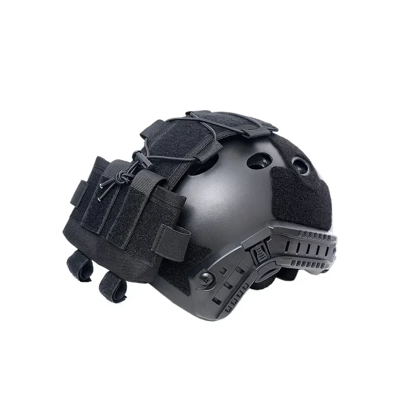 Tactical Helmet Accessory Bag for Balance and Battery Storage Compatible with FAST MK2 Night Vision Gear Black
