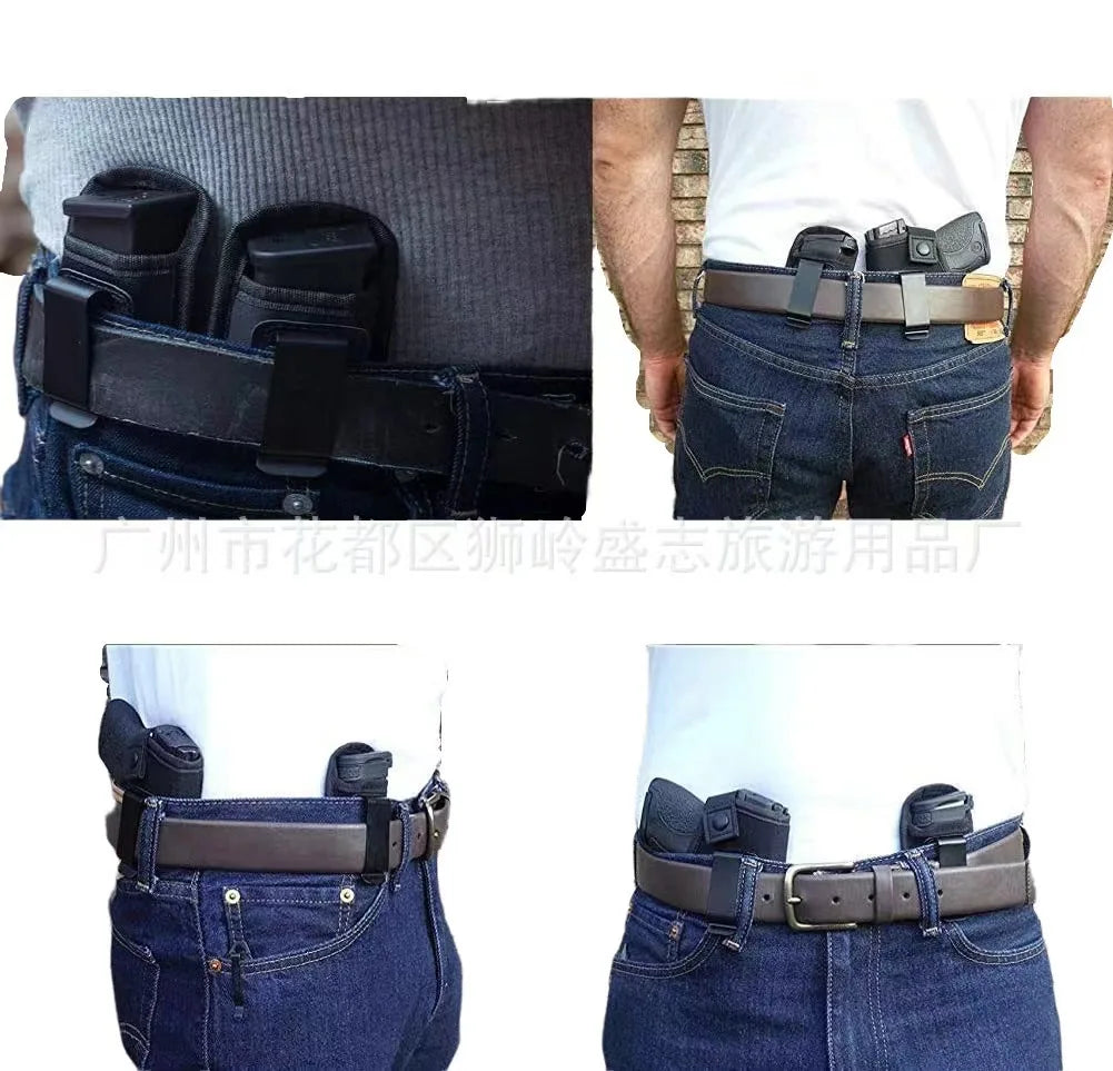 Nylon Magazine Pouch Holster, 9mm Pistol Concealed Carry Magazine Box with Clip