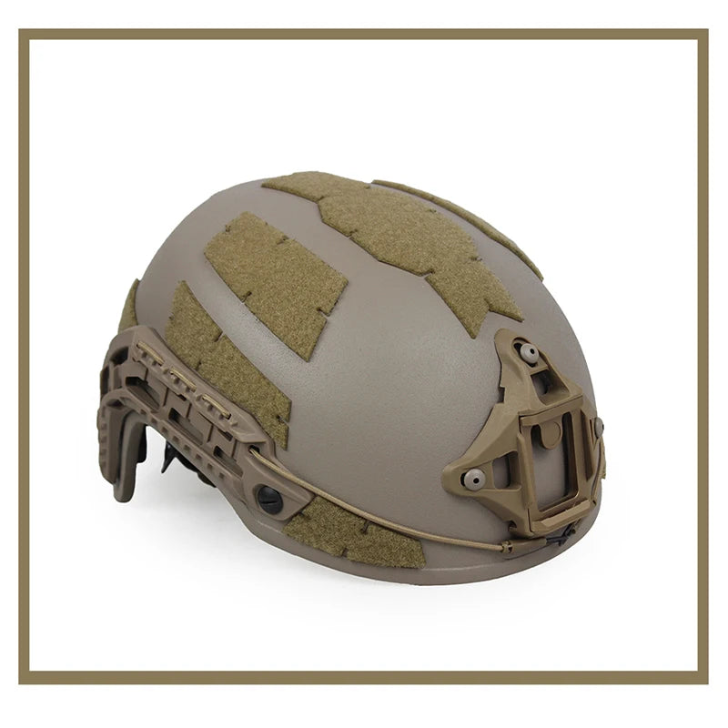 Aramid Ultra High Molecular Weight Ballistic Helmet Sandy