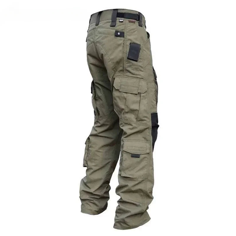 Men Tactical Cargo Pants Hunting Hiking Trousers Men's Wear-Resistant Hiking Work Trousers Multi-Pocket Outdoor Pants