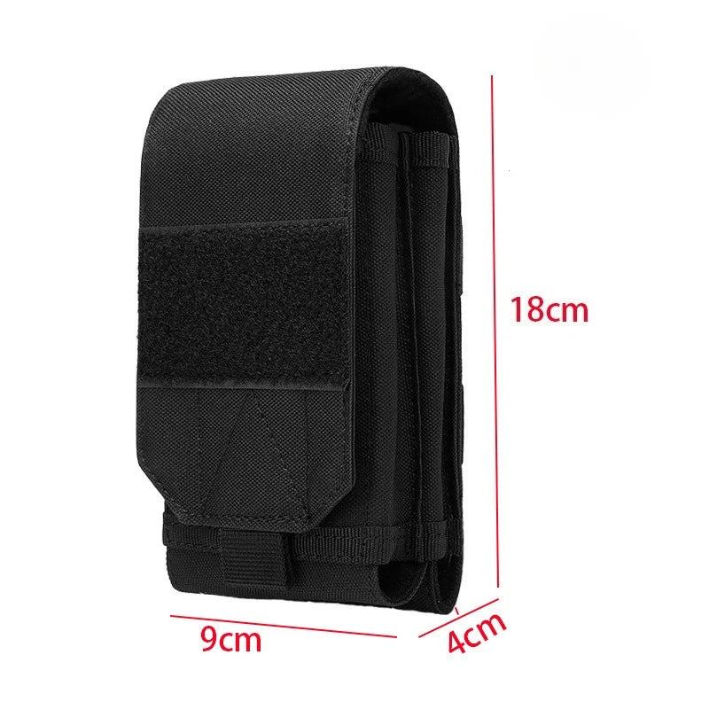 Double Molle Laser Cell Phone Pouch Tactical Belt EDC Pouch Holder Waist Accessories Bag Outdoor Camping Mobile Phone Pack Bag