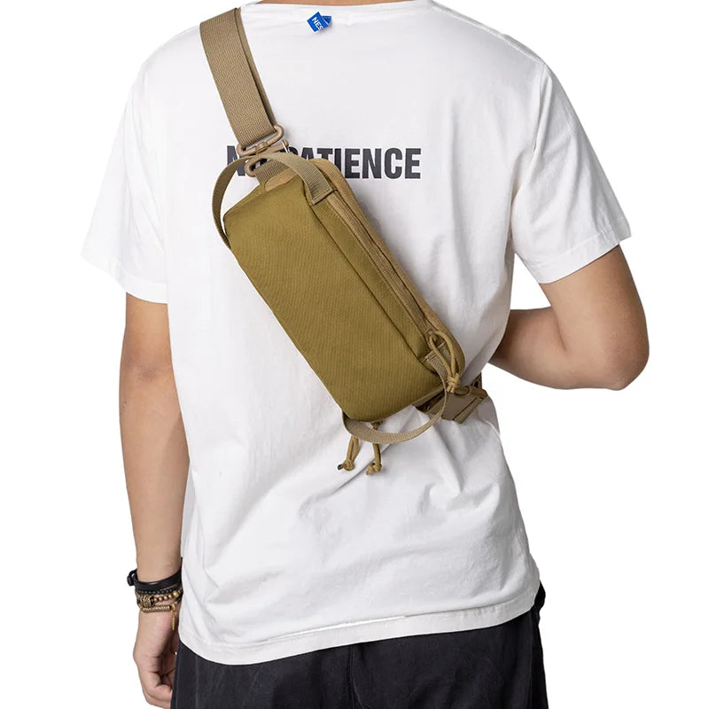 Tactical Chest Bag Hunting Shoulder Bag Belt Waist Pack Phone Holder Case Outdoor Sports Travel Wallet EDC Tool Pouch
