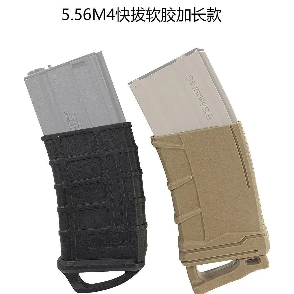 AR15 AK47 Universal Tactical Fast Magazine Rubber Holster Sleeve For M4 M16 5.56 Magazine Pouch Cover Holder Hunting Accessories