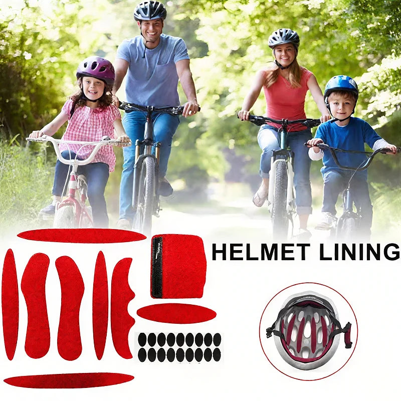27PCS Fietshelm Padding Kits Verzegelde Spons Vervanging Motor Fiets Universele Outdoor Foam Pads Set Zwart