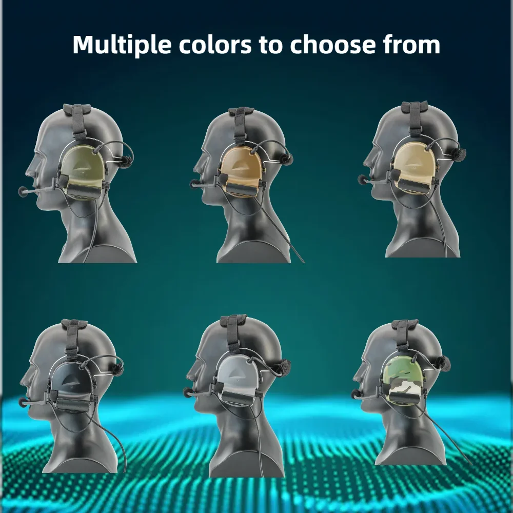 TAC-SKY COMTA Detachable Rear-Mounted Headband Silicone Ear Cups Hearing Protection Tactical Headset Comta ii /C2 Headset