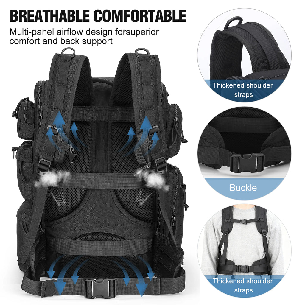 Men's Duffel Bag with Large Capacity Modular System, Multi-Compartment Design with Shoe Storage Space
