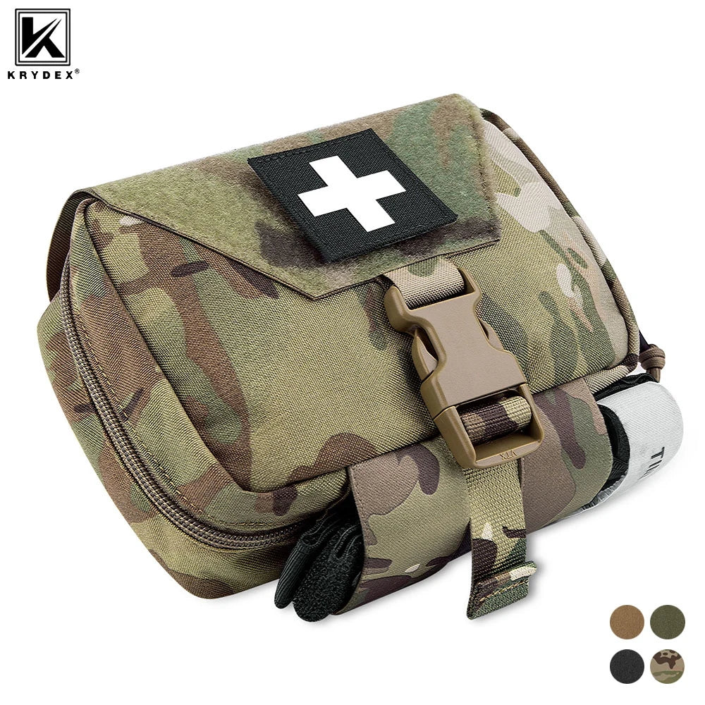 KRYDEX Tactical Tear Off Rip Away IFAK Pouch First Aid Medical Pouch MOLLE EMT Holder  Outdoor Trauma Kit Survival Bag
