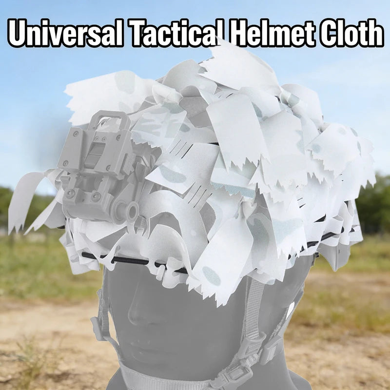 3D Camouflage Net Airsoft Helmet Cover Laser Cut Tactical Fast High Cut Helmet Cloth Universal Hunting Shooting Helmet Cover