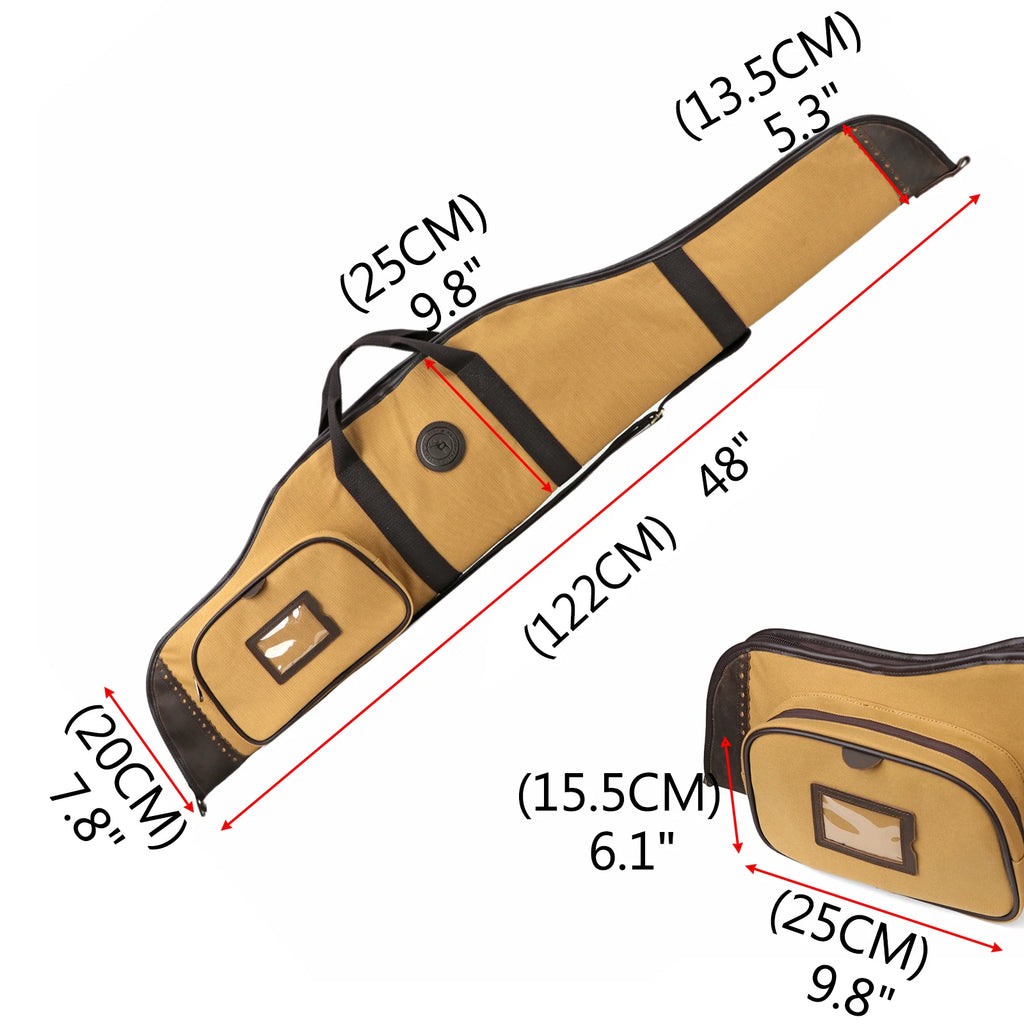Tourbon Hunting Accessories Optical Sight Scoped Rifle Soft Case Slip Thick Soft Padded Canvas Gun Protective Bag with A Pocke