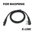 For FCS-TACTICAL AMP Tactical Headset V20 V60 PTT Connects Cable Adaptor Connector Standard KN6 to BAOFENG KENWOOD TYT