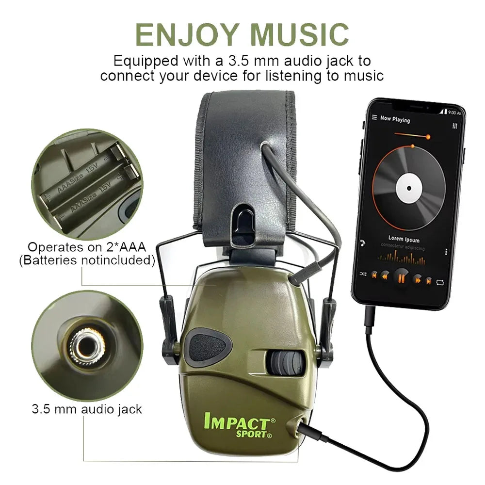 NEW Tactical Shooting Earmuffs Electronic Impact Sound Amplification Anti-Noise Hearing Protection Headset for Outdoor Sports
