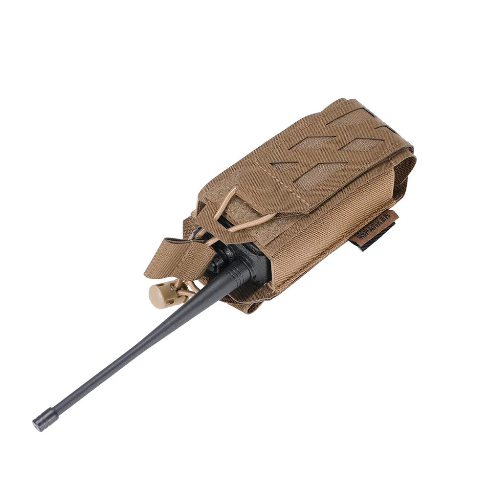 Tactical Radio Pouch Hunting Walkie Talkie Holder Open-Top Interphone Hanging Bag Molle Nylon Magazine Pouch